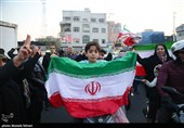 جشن پیروزی تیم ملی درخیابان های تهران 