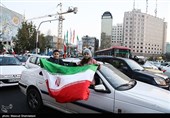جشن پیروزی تیم ملی درخیابان های تهران