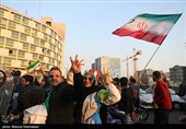 جشن پیروزی تیم ملی درخیابان های تهران
