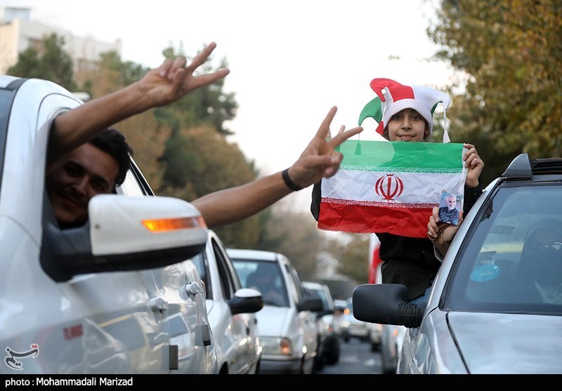 شادی مردم در پی برد ایران مقابل ولز - قم