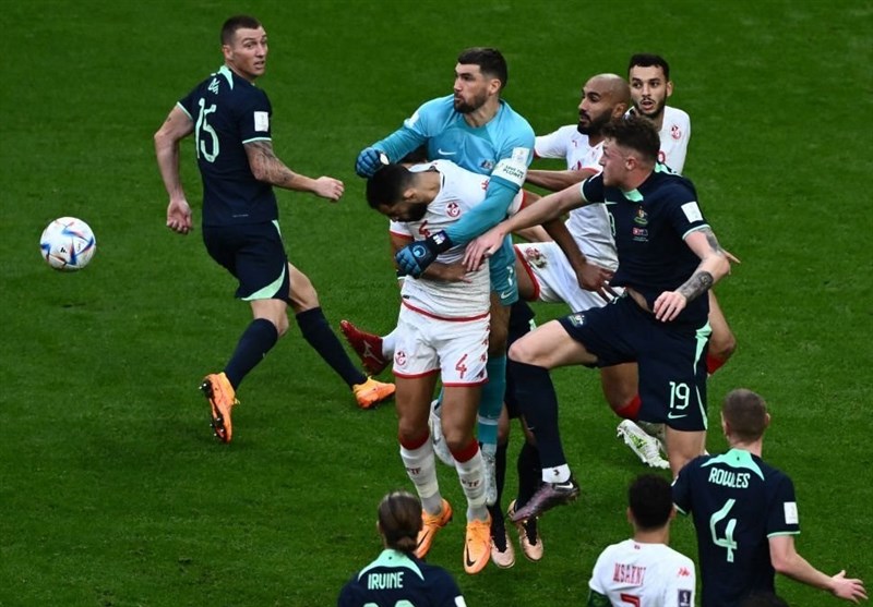 جام جهانی 2022 قطر , جام جهانی قطر , تیم ملی فوتبال  استرالیا , تیم ملی فوتبال تونس , 