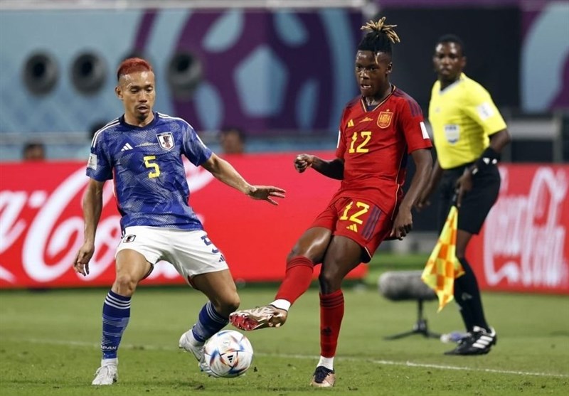 جام جهانی 2022 قطر , جام جهانی قطر , تیم ملی فوتبال  ژاپن , تیم ملی فوتبال اسپانیا , 