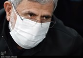 حضور سردار اسماعیل قاآنی فرمانده نیروی قدس سپاه پاسداران در مراسم ترحیم رستم قاسمی