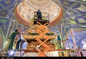 نصب ضریح جدید حرم مطهر حضرت رقیه (س)