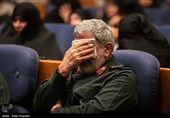 سردار اسماعیل قاآنی فرمانده نیروی قدس سپاه پاسداران در نخستین سالگرد سردار شهید حسن ایرلو