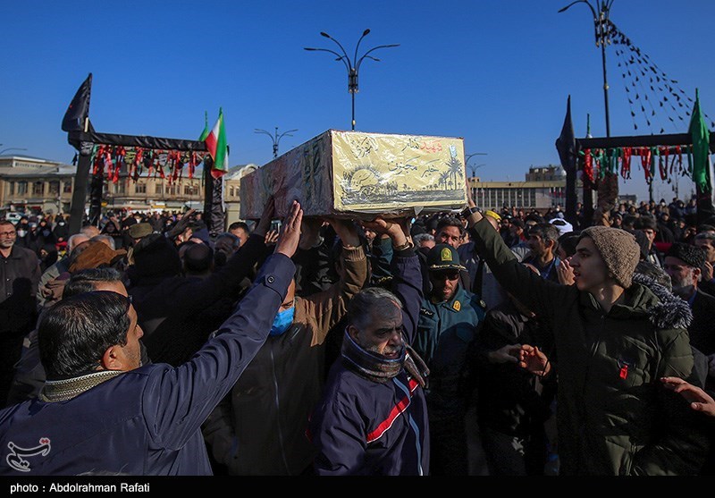 مراسم تشییع سه شهید گمنام دفاع مقدس - همدان