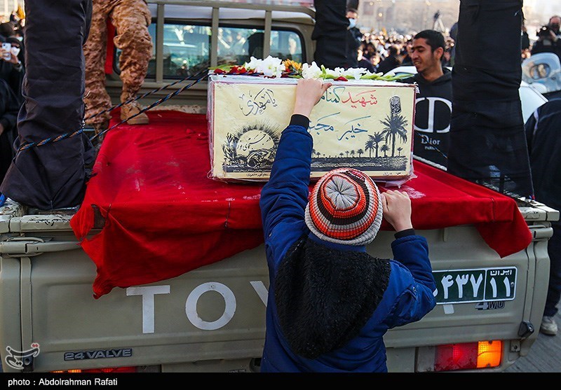 مراسم تشییع سه شهید گمنام دفاع مقدس - همدان