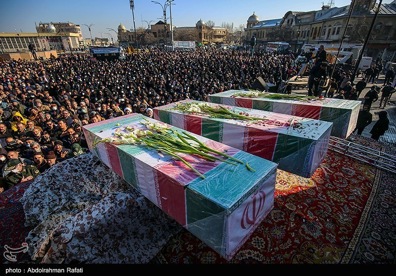 مراسم تشییع سه شهید گمنام دفاع مقدس - همدان