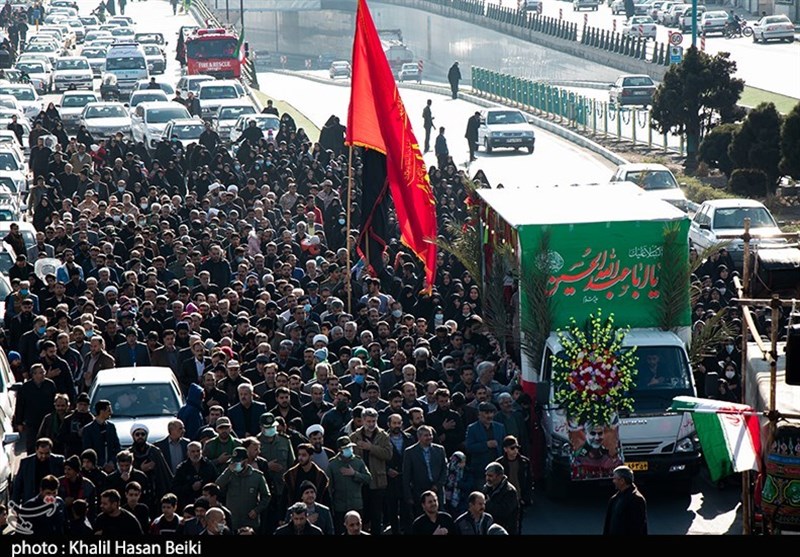 تشییع و تدفین 15 شهید گمنام در استان یزد