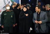 حضور سردار اسماعیل قاآنی فرمانده نیروی قدس سپاه و حمید رضا مقدم فر و زینب سلیمانی در مراسم گرامیداشت سومین سالگرد شهادت حاج قاسم سلیمانی