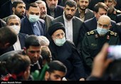 حضور آیت الله سید ابراهیم رئیسی رئیس جمهور درمراسم گرامیداشت سومین سالگرد شهادت حاج قاسم سلیمانی