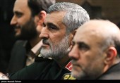 حضور سردار حاجی‌زاده فرمانده نیروی هوافضای سپاه در مراسم گرامیداشت سومین سالگرد شهادت حاج قاسم سلیمانی