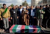 تشیع و تدفین شهید گمنام در سازمان برنامه و بودجه