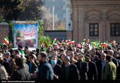 تشیع و تدفین شهید گمنام در سازمان برنامه و بودجه