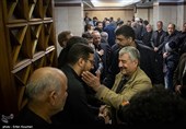 سرلشکر محمدعلی جعفری فرمانده قرارگاه فرهنگی اجتماعی بقیه‌الله (عج) در مراسم ختم پدر حسین یکتا