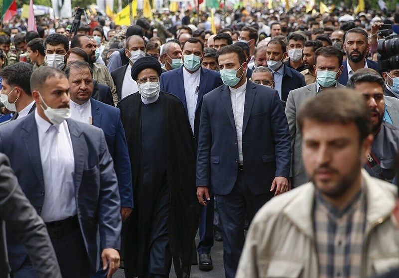 راهپیمایی 22 بهمن , حسن روحانی , علی اکبر ناطق نوری , آیت الله سید ابراهیم رئیسی , حجت الاسلام و المسلمین غلامحسین محسنی اژه‌ای , 