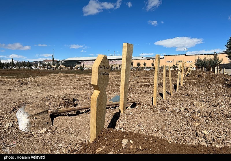 قبرستان شهر آدی‌یامان ترکیه پس از زلزله