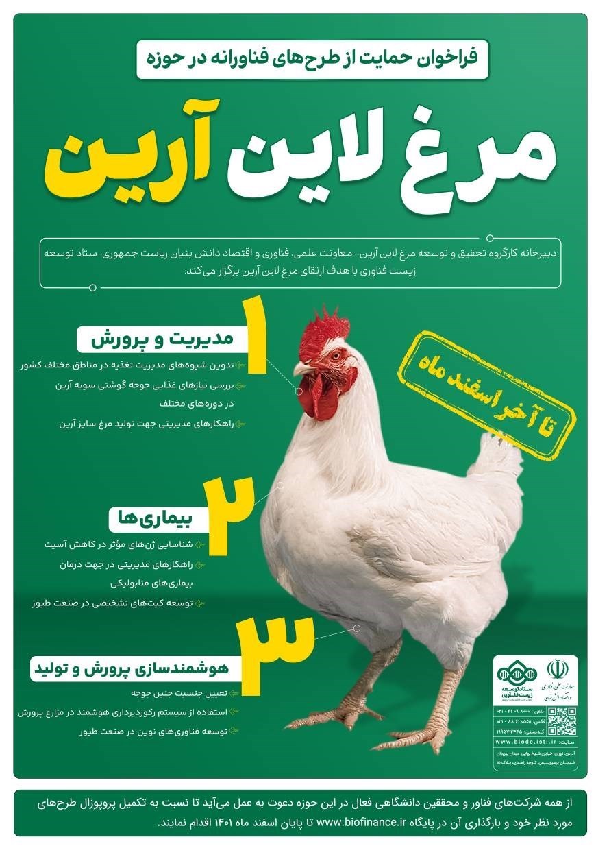 مرغ ایرانی , معاونت علمی و فناوری ریاست جمهوری , 