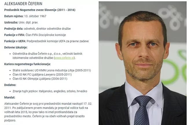 الکساندر چفرین , اتحادیه فوتبال اروپا (یوفا) , 