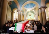 بدرقه پیکر شهید جانی بت اوشنا از کلیسای حضرت یوسف(ع)