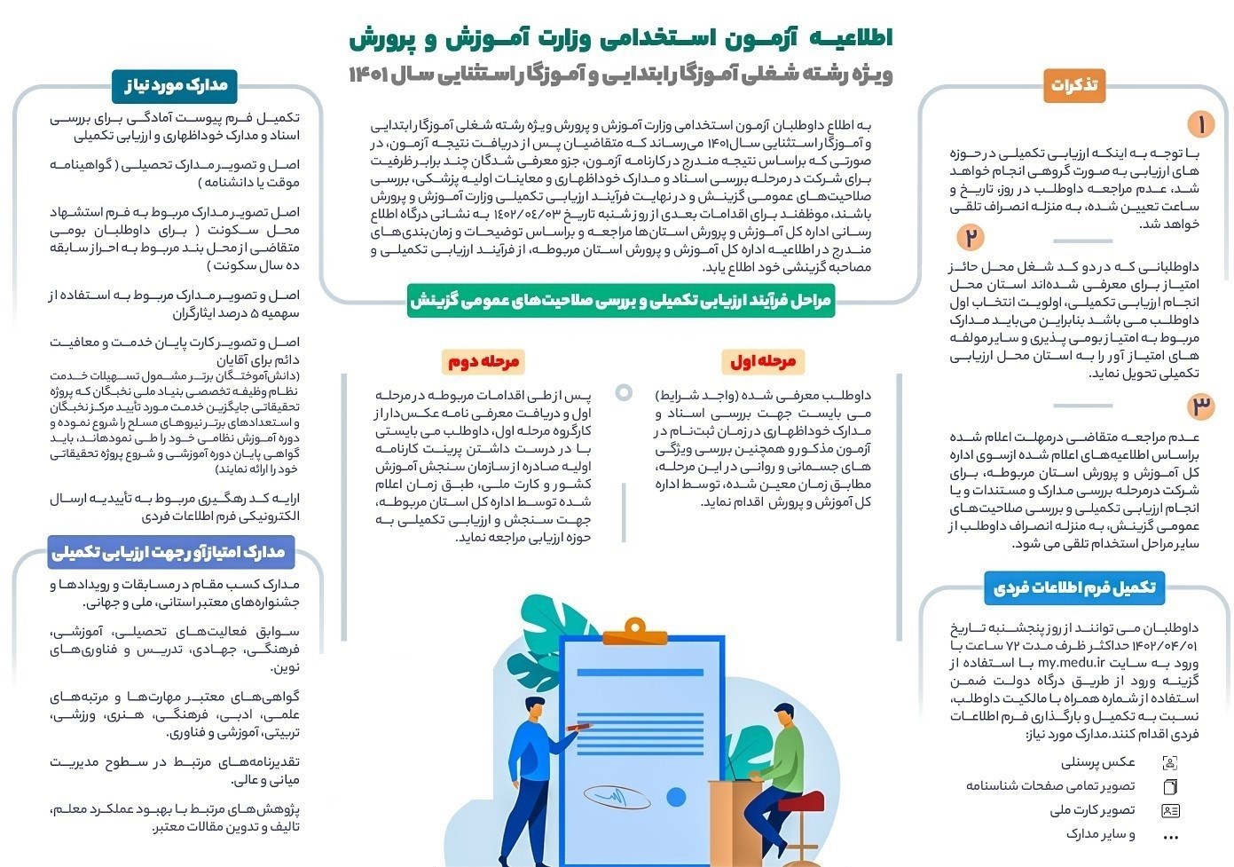 آزمون استخدامی , معلمان , وزارت آموزش و پرورش , 