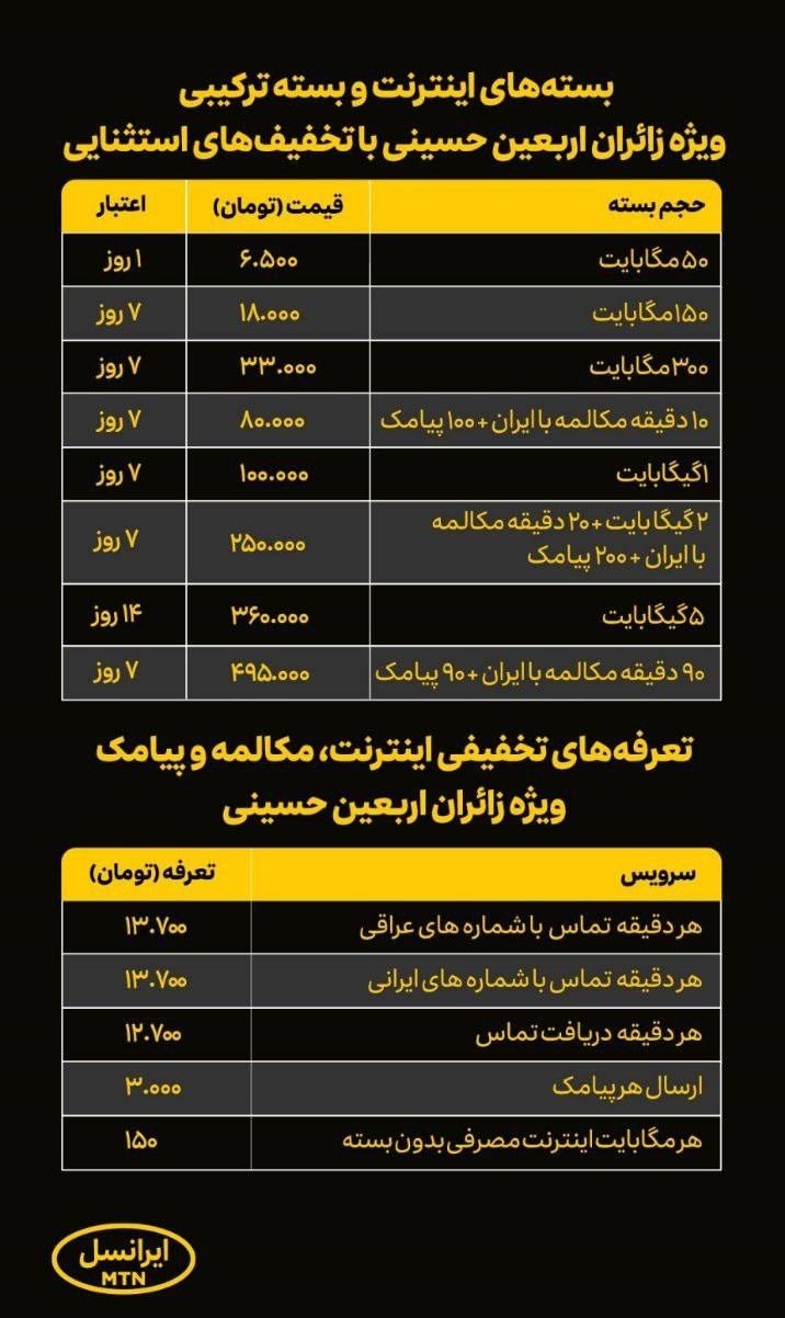 ایرانسل | شرکت خدمات ارتباطاتی ایرانسل , اربعین حسینی| راهپیمایی اربعین , اربعین , اربعین 1402 , 