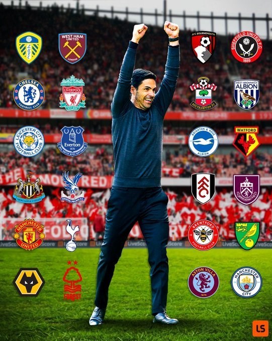 تیم فوتبال آرسنال انگلیس , تیم فوتبال منچسترسیتی انگلیس , لیگ برتر فوتبال انگلیس , پپ گواردیولا , میکل آرتتا , 