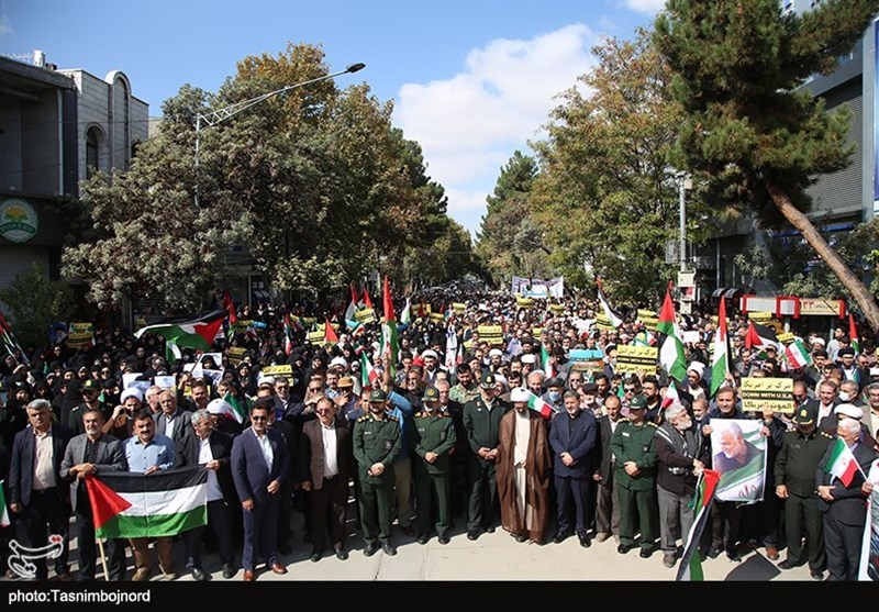 اجتماع مردم بجنورد علیه اسرائیل