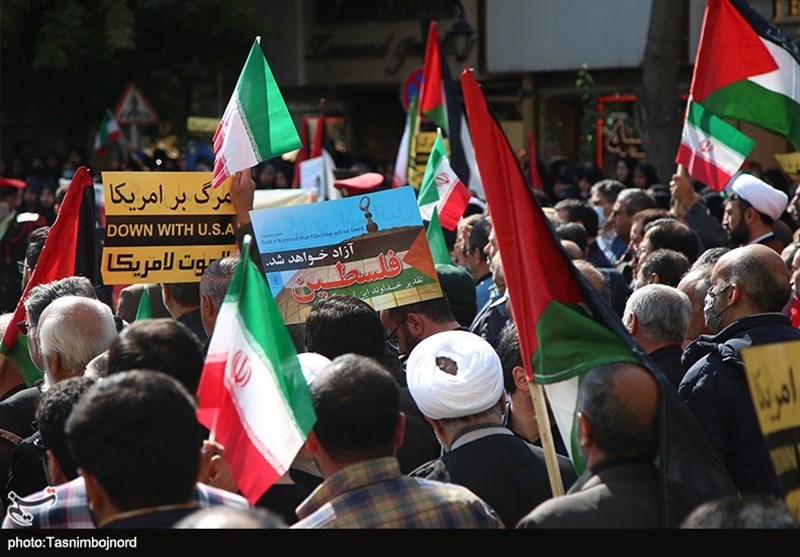 اجتماع مردم بجنورد علیه اسرائیل