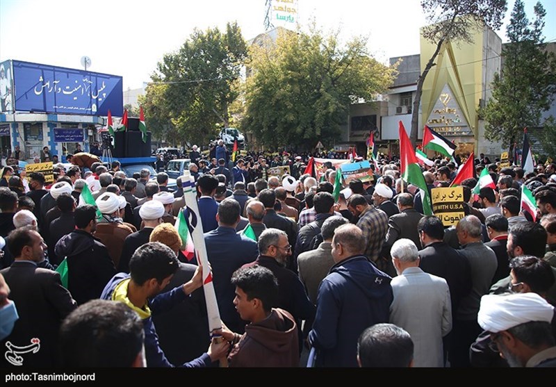 اجتماع مردم بجنورد علیه اسرائیل