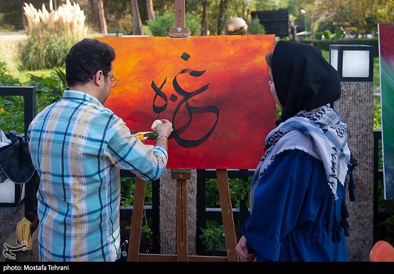 گردهمایی هنرمندان در حمایت از مردم مظلوم فلسطین