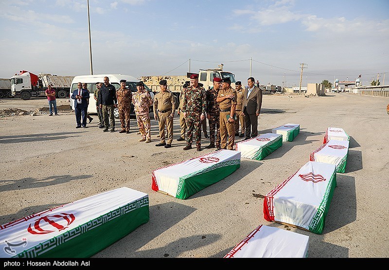 ورود پیکر 22 شهید تازه‌تفحص‌شده از مرز شلمچه