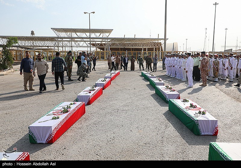 ورود پیکر 22 شهید تازه‌تفحص‌شده از مرز شلمچه