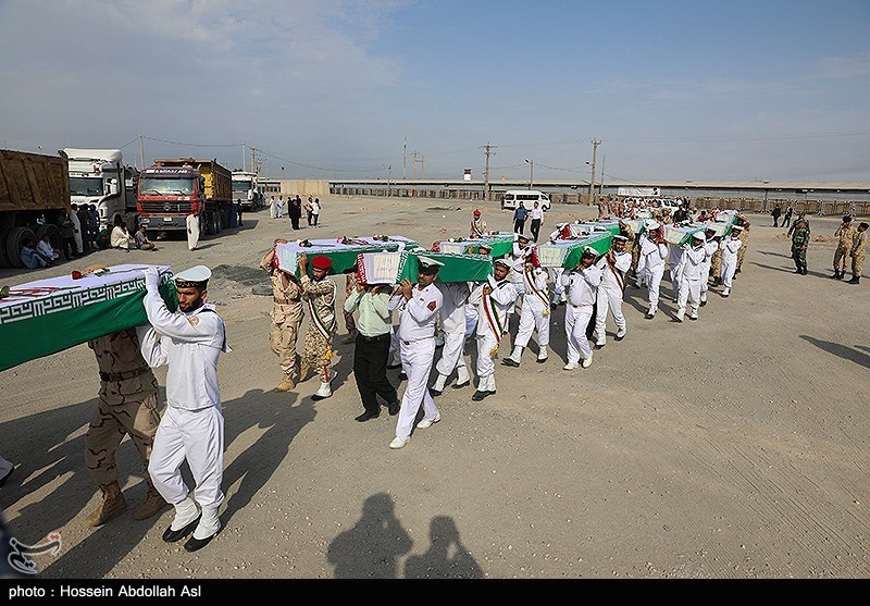ورود پیکر 22 شهید تازه‌تفحص‌شده از مرز شلمچه