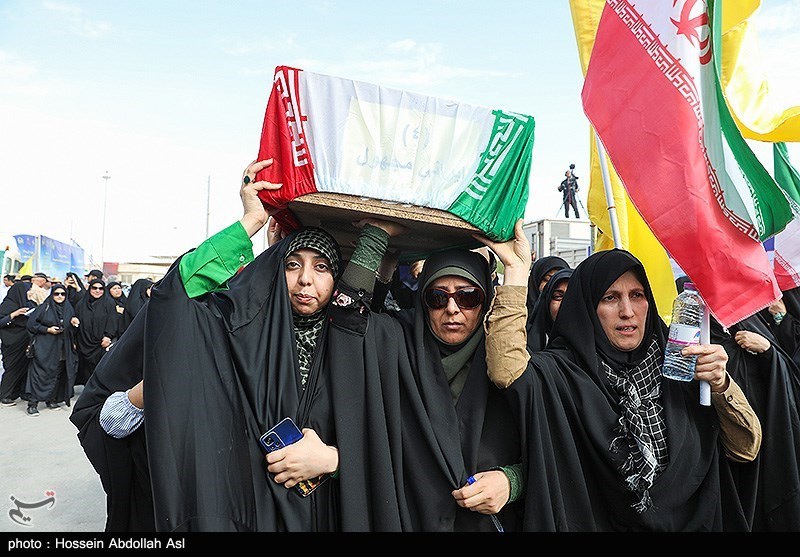 ورود پیکر 22 شهید تازه‌تفحص‌شده از مرز شلمچه