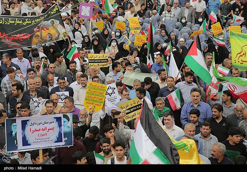 اجتماع بزرگ حمایت از مقاومت و مردم غزه در استان خوزستان