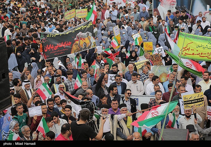 اجتماع بزرگ حمایت از مقاومت و مردم غزه در استان خوزستان