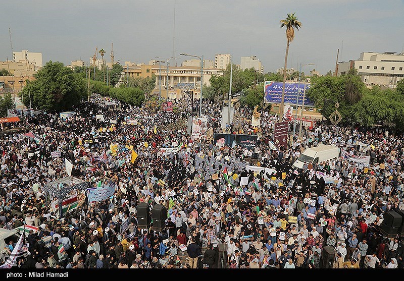 اجتماع بزرگ حمایت از مقاومت و مردم غزه در استان خوزستان