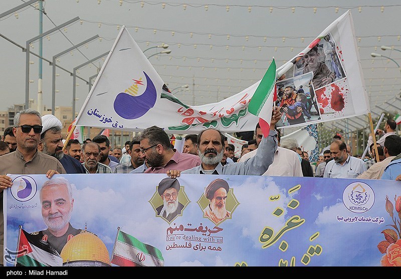 اجتماع بزرگ حمایت از مقاومت و مردم غزه در استان خوزستان