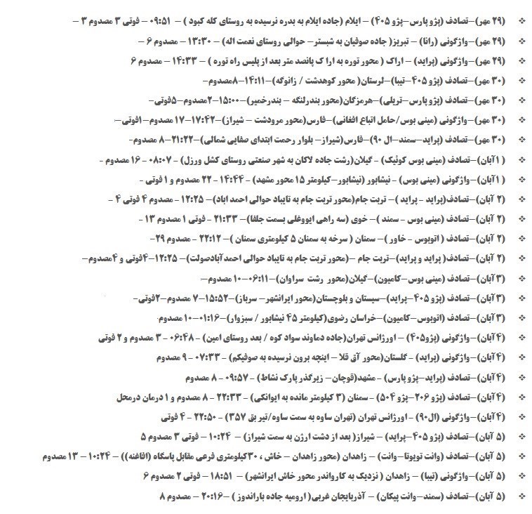 بهداشت و درمان , حوادث ,