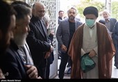 حجت‌الاسلام سید مصطفی خامنه‌ای در مراسم ختم حاج محسن استادی