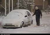 بارش برف در اردبیل