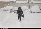 بارش برف در اردبیل