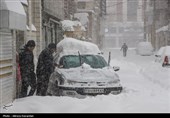 بارش برف در اردبیل