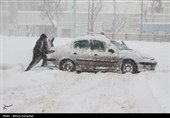 بارش برف در اردبیل