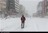 بارش برف در اردبیل
