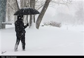 بارش برف در اردبیل