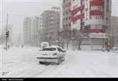 بارش برف در اردبیل