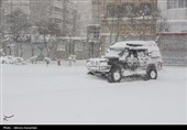بارش برف در اردبیل