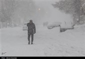 بارش برف در اردبیل